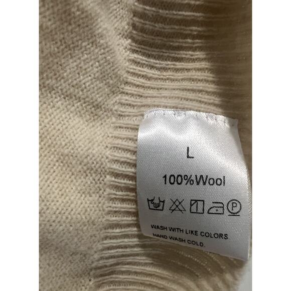 Womens Hooded 100% Wool Pullover Sweater Large Knit Winter Warm Unknown Brand - Picture 10 of 11